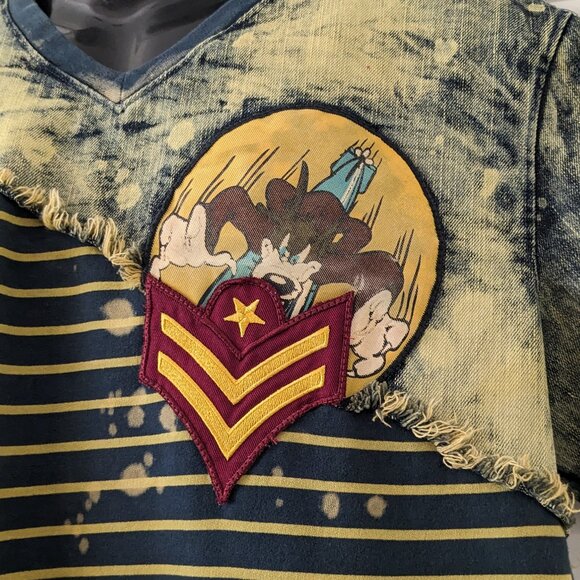 THE HERITAGE BY AMERICA 1776 Denim Distillery Men's Shirt Tye Dye Size XL Cotton - Picture 3 of 10